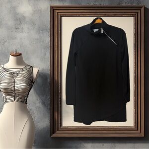 BOGO! Black Tunic Top with Zipper